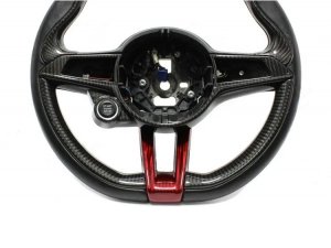 Alfa Romeo Stelvio Steering Wheel Trim - Carbon Fiber - Side Cover Set - Italian Theme - QV Model